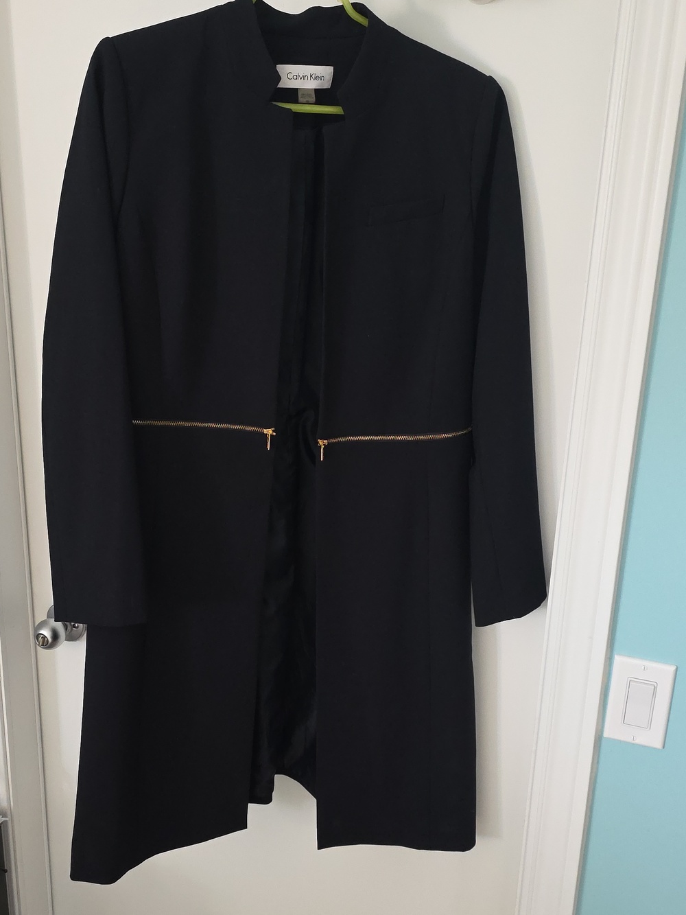 Calvin Klein Timeless & Versatile Light Black Long Jacket/Blazor Size 10